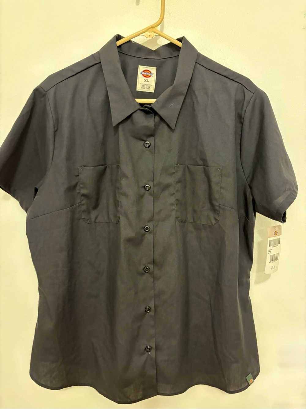 Dickies woman’s Short Sleeve Work Shirt - Charcoal